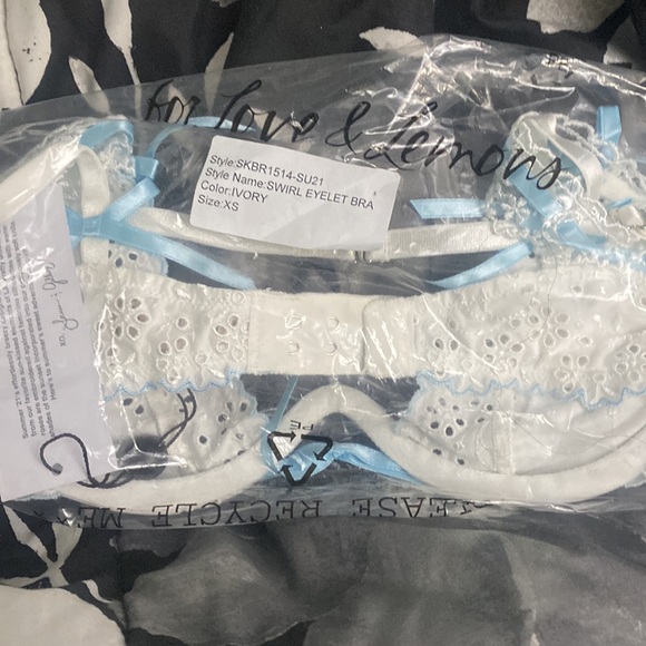 For Love and Lemons Swirl Eyelet Bra and Thong panty set - Picture 6 of 10